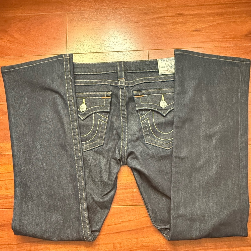 True Religion Dark Blue Boot Cut Jeans - Picture 8 of 11